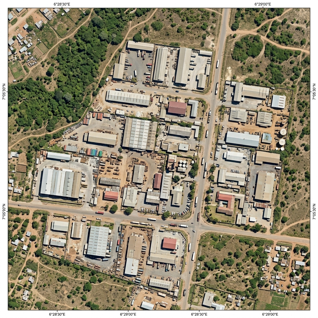 Orthophoto géospatiale — illustration conceptuelle
